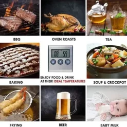-50℃ 300℃ Kökstermometer Sond Termometer Matlagning Mattermometrar Kötttermometer Sond BBQ Mattermometer