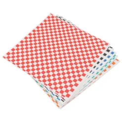 240 ark rutiga, torra, vaxade delikatesspapper, fettbeständiga matkorgsinlägg, delikatesspapper, vaxade pappersark för smörgåsar