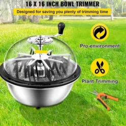 16"/40.6 cm manuell skålformad bladetrimmer med utbytbara högeffektiva blad, synlig skärning, lätt att använda, lätt att rengöra och förvara