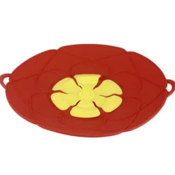 28 cm överfyllningsskyddande dammtät spillstopp silikon kastrulllock kök matlagningsverktyg röd