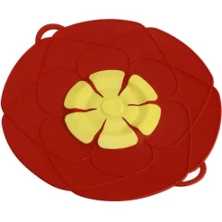 28 cm överfyllningsskyddande dammtät spillstopp silikon kastrulllock kök matlagningsverktyg röd