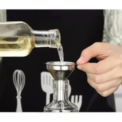 3 delar kökstrattar i rostfritt stål - Liten Medium Stor för eteriska oljor, kryddor, parfym, pulver, flaskor och flaska med anti-droppring