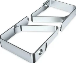 8 dukhållare - rostfritt stål, silverfärgade - 4 cm