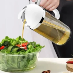 2 i 1 glasoljespruta olivolja dispenser Press typ dispenser för matlagning kök grill