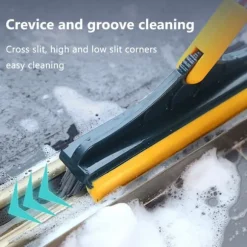 3 i 1 golvskurborste med långt handtag 120° roterande dusch golvskrubber Hushållsrengöringsborste för badrumskök