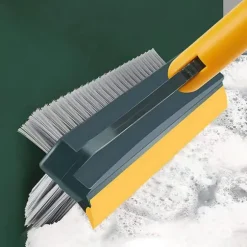 3 i 1 golvskurborste med långt handtag 120° roterande dusch golvskrubber Hushållsrengöringsborste för badrumskök