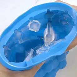 2 i 1 Ice Cube Silikonformar Ice Hink,Ice Cube Maker Genie -Den revolutionerande utrymmesbesparande Ice Cube Maker.2@H4