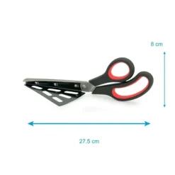 2 i 1 pizzasax Blad i rostfritt stål med lyft och mjukt handtag - 27,5 x 8 cm - Pizzaskärare Pizzaskärare för ren skärning av pizza Flammkuchen