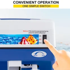 120 kg/h 250W kommersiell helautomatisk israkapparat med behållare, justerbar isfinhet, genomtänkta detaljer, lätt att använda