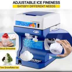 120 kg/h 250W kommersiell helautomatisk israkapparat med behållare, justerbar isfinhet, genomtänkta detaljer, lätt att använda