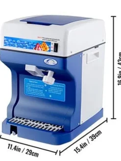 120 kg/h 250W kommersiell helautomatisk israkapparat med behållare, justerbar isfinhet, genomtänkta detaljer, lätt att använda