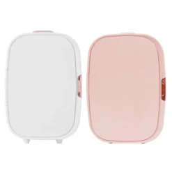 12 L mini sminkkyl, kosmetikkyl med kyl- och värmefunktion, för hem och bil, elfenbensfärgad