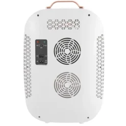 12 L mini sminkkyl, kosmetikkyl med kyl- och värmefunktion, för hem och bil, elfenbensfärgad