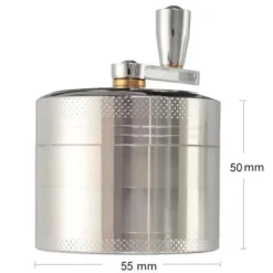 4 lagers Kvarn Tobak Örter Kryddor Kross Manuell Handvev 55 mm