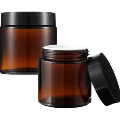 120 ml brun glasburk 58/R3 + lock 4 färger att välja mellan!