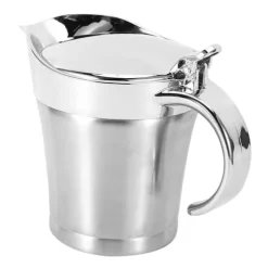 750 ml Gravy Boat 304 rostfri såskanna dubbelväggig biffsåsgryta med lock