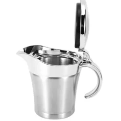 750 ml Gravy Boat 304 rostfri såskanna dubbelväggig biffsåsgryta med lock