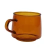 350 ml kaffekopp i glas Kristall kaffemugg med handtag hög temperaturbeständighet för hem och CafeAmber