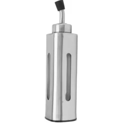 220 ml oljedispenserflaska rostfritt stål oljeflaska såsbehållare för olivolja vinäger sojasås rektangel