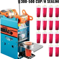 90/95 mm 300-500 koppar/timme manuell koppförseglingsmaskin, smidig och exakt, lätt att använda, allmänt använd