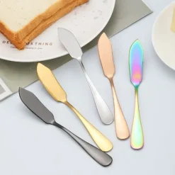 4 Pack Smörknivar i Rostfritt Silverglas . Smörkniv