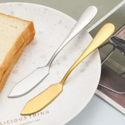 4 Pack Smörknivar i Rostfritt Silverglas . Smörkniv