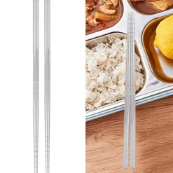 1 par ätpinnar i 304 rostfritt stål ätpinnar porslin bestick kökstillbehör 17,5 cm