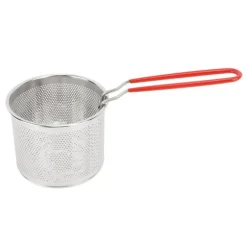 304 pommes friteskorg i rostfritt stål Multifunktionell högtemperaturbeständig rund friteringskorg nätpotatisredskap 14 cm / 5.51in