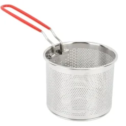 304 pommes friteskorg i rostfritt stål Multifunktionell högtemperaturbeständig rund friteringskorg nätpotatisredskap 14 cm / 5.51in