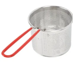 304 pommes friteskorg i rostfritt stål Multifunktionell högtemperaturbeständig rund friteringskorg nätpotatisredskap 14 cm / 5.51in