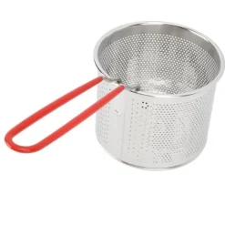 304 pommes friteskorg i rostfritt stål Multifunktionell högtemperaturbeständig rund friteringskorg nätpotatisredskap 14 cm / 5.51in