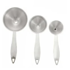 304 Rostfria trattar för att fylla flaskor 3-storlek 3-delad