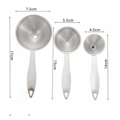 304 Rostfria trattar för att fylla flaskor 3-storlek 3-delad