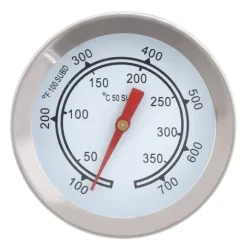 100~700℉ Rostfritt stål BBQ-termometer Temperaturmätare Analog urtavla Dubbel skala