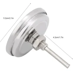 100~700℉ Rostfritt stål BBQ-termometer Temperaturmätare Analog urtavla Dubbel skala