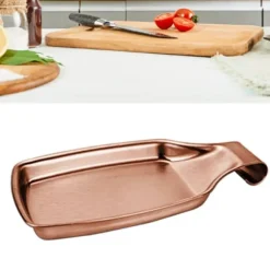 304 rostfritt stål sked vila förvaring Quadrate Fashionabla redskap skedhållare för kök Rose Gold