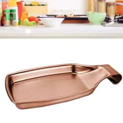 304 rostfritt stål sked vila förvaring Quadrate Fashionabla redskap skedhållare för kök Rose Gold
