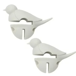 2 skedställ små vita fåglar 3 i 1