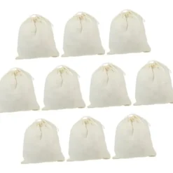 10 st 30*35 cm tefilterpåsar med dragsnöre för kryddor, örter och löst te