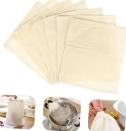10 st 30*35 cm tefilterpåsar med dragsnöre för kryddor, örter och löst te