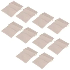 10 st bomullslinnepåse Liten förvaringsväska med dragsko 9 X 6,7 tum Återanvändbar förvaringspåse för brödblommor