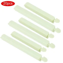 20 st bärbara matsäcksförseglingsklämmor för hemmakök förvaringsförseglare grön