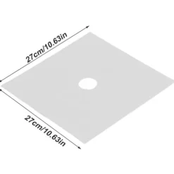 4 st. brännarskydd för gasspis, non-stick oljeskyddsmatta, köksredskap (silver)