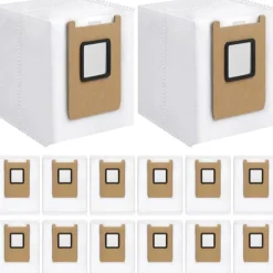 14 st Dammpåsar Set Kompatibelt med Eufy RoboVac E28 Omni/E25 Omni Robotdammsugare, Effektiv Filtrering