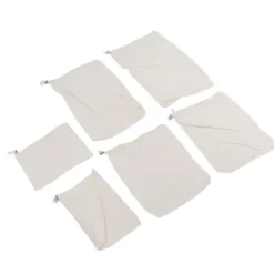 6 st fruktpåse med dragsko, frukt och livsmedelsförvaringspåse, återanvändbar nätpåse med dragsko