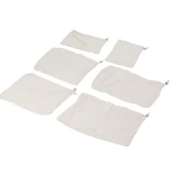 6 st fruktpåse med dragsko, frukt och livsmedelsförvaringspåse, återanvändbar nätpåse med dragsko