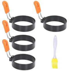 4 st äggformar Enkel urformning Bra värmeisolering Säker ofarlig cirkel äggkokare med borste