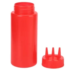 3 st 3-håls pressflaska med lock för salladsdressing, såser, ketchup