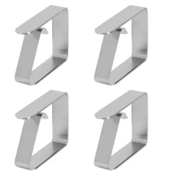 4 st hushållsduk i rostfritt stål halkfria klämmor dukklämma