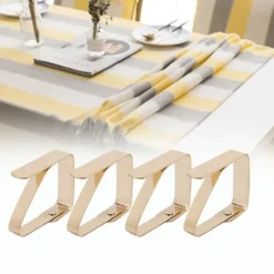 4 st. klämmor i rostfritt stål för bordsduksskydd, halkfria klämmor för bordsdukshållare, 5*4 cm